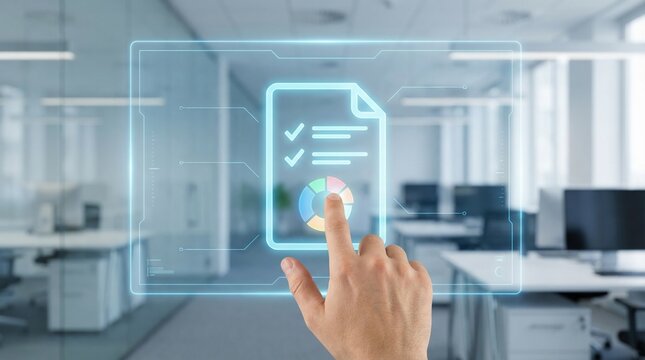 Digital health insurance medical protection for family safety concept with hand pointing on virtual document interface