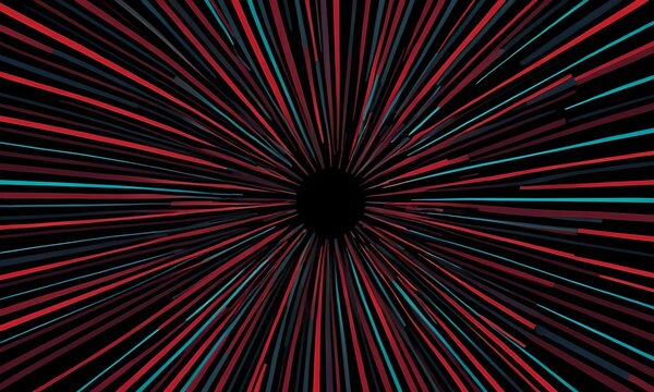 Neon Digital Art Tunnel Effect