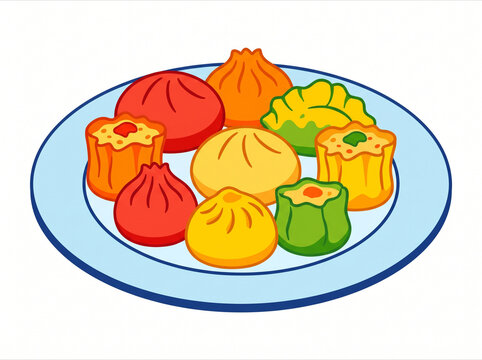 Dimsum in plate