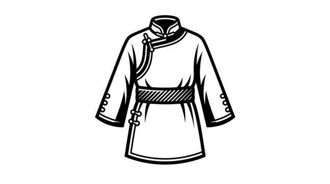 Traditional Mongolian deel tunic.