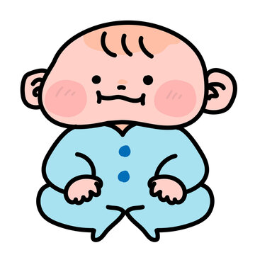 赤ちゃんのゆるかわいいイラスト