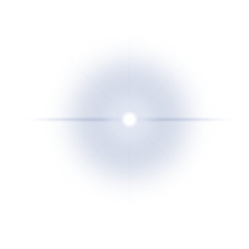 Pure white cinematic lens flare anamorphic bright streak on transparent background