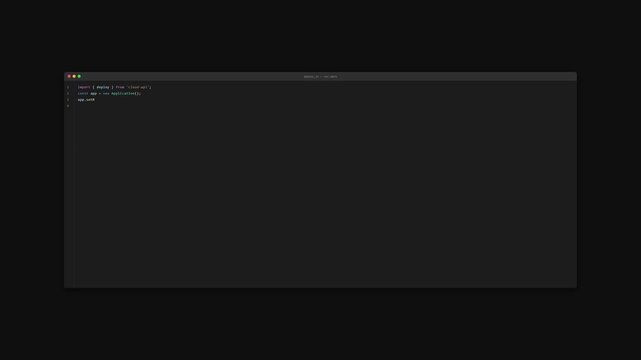 Code typing in a dark command line interface terminal window