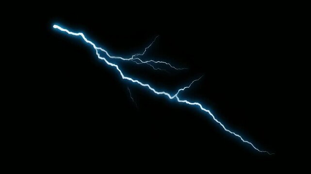 漆黒の背景を走る一筋の稲妻