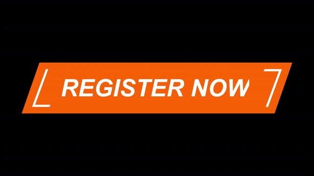 Register Now Animated CTA Button &ndash; Event and Business Call to Action Motion Graphic