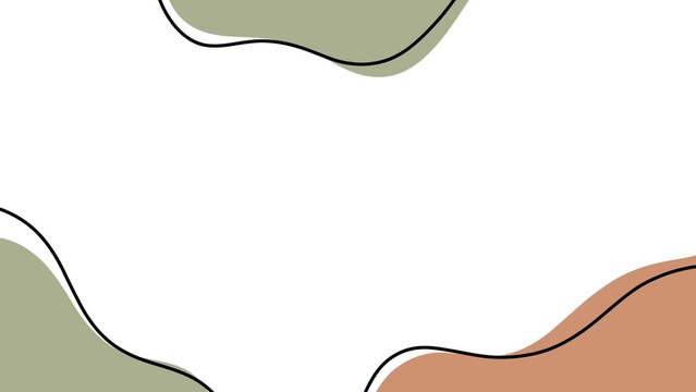 Simplistic Minimalist Organic Shapes Abstract Border