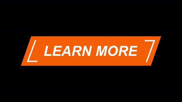 Learn More Animated CTA Button &ndash; Social Media Call to Action Motion Graphic