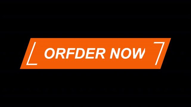 Order Now Animated CTA Button &ndash; Promotional Call to Action Motion Graphic