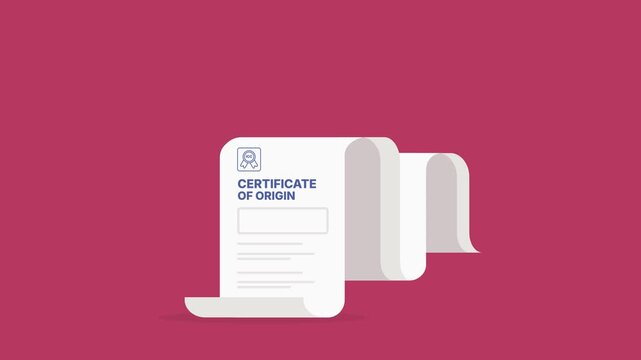 Certificate of Origin Trade Document	