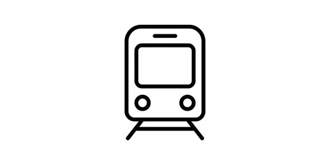 Modern subway train line icon front view representing fast urban transit. ©  شفافة خلفية