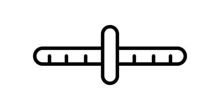 Horizontal slider control adjustment tool icon for interface tuning bars.