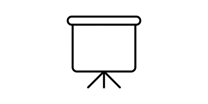 Presentation board for business meetings and lectures on stand.