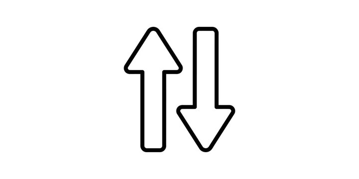 Up and down arrow icon representing upload and download transfer data.