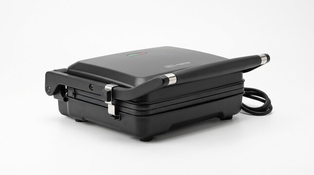 Black Suitcase Isolated on White Background for Business Travel, Office Equipment, Technology Devices, Computer Accessories and Secure Data Storage