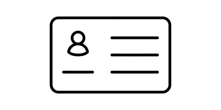 Identification card icon depicts personal credentials for security.