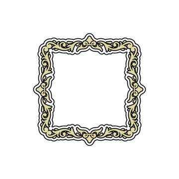 Baroque Luxury Golden Baroque Frame Border Vector Design