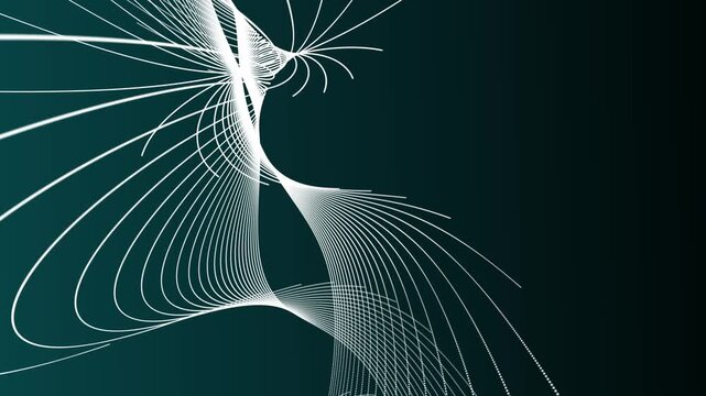 Swirling Particles Background
Animation of an abstract swirling technology background made up of a trail of digital light energy particles flowing elegantly and smoothly into space
