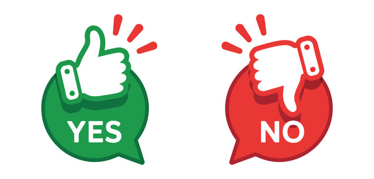 Thumb up and down icon set, like dislike symbols representing yes no choices, agree disagree responses, approve deny decisions, feedback, voting, and editable stroke vector design.  