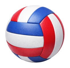Fototapeta premium PNG Red white blue volleyball isolated on white background