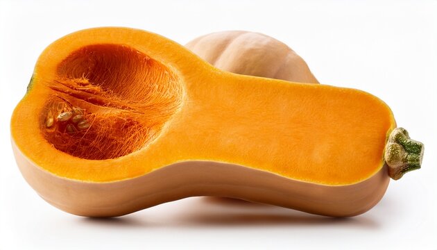butternut squash on a white background