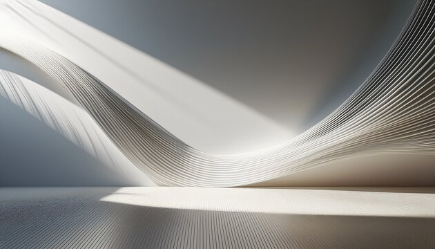 fiber optic shadow linear shadow abstract shadow minimal background white wall neutral wall copy space soft shadow light pattern fiber optic flowing lines curved lines