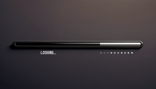 minimalist loading bar with black progress indicator simple design for web and app interfaces featuring interface symbol
