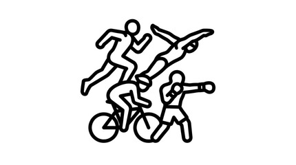 Naklejka premium Diverse Sports and Athletic Activities Icon Montage.