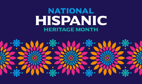 Modern minimalist Hispanic Heritage Month 
celebration banner background, pattern for 
Marketing campaign, E-mail headers, Social media post, Corporate presentation, School bulletin board