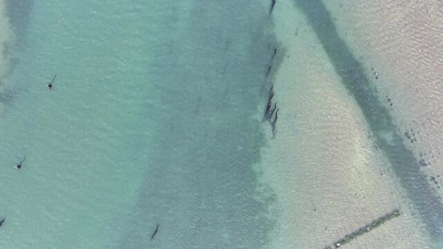 22-Second Aerial View of Coastal Cliffs at Ozu Coast, Fukushima, Japan - Spring