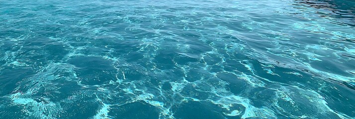 Fototapeta premium Water ripple seamless background texture - top view of clean, clear, blue water ripples. Image can be tiled to create a larger image or higher resolution background. Water has the chemical formula H2O