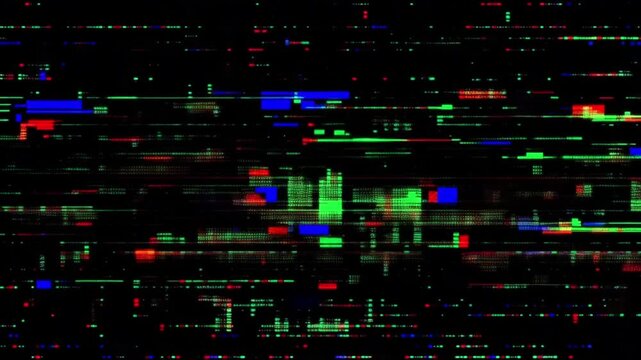 Digital glitch screen distortion error lines video background static tv static