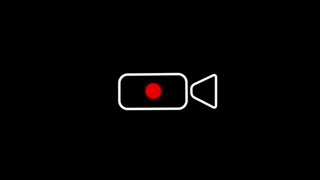 rad Video recording animation icon on screen