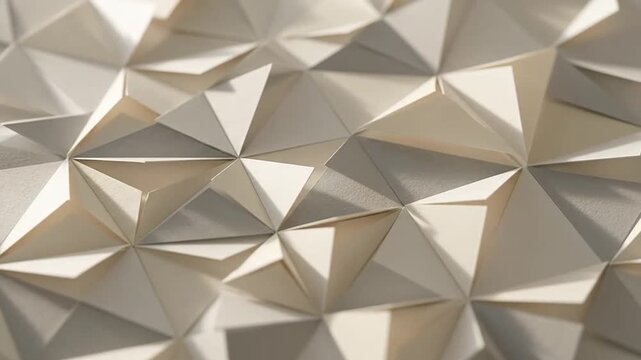 White and gray paper geometric triangles origami abstract motion background