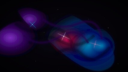 Cosmic Nebula Deep Space Background with Glowing Stars and Dust © Vialeve