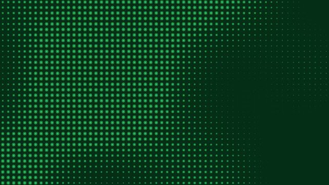 Abstract Digital Background with Pulsing Geometric Green Pattern
