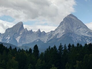 Fototapeta premium mountains and clouds Watzmann 