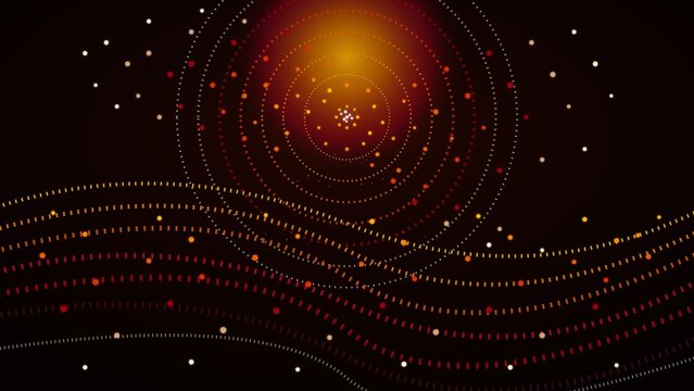 Aboriginal Dot Art Landscape Background