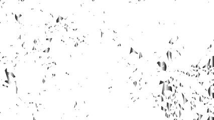 Fototapeta premium Vintage grunge dust texture with gray speckles, fine dirt particles, weathered distress marks, shiny silver glitter sparkles, metallic confetti rain, and elegant festive noise