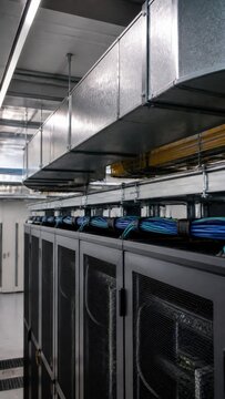 Data center server racks with bundled cables for cloud infrastructure