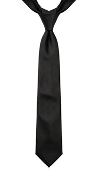 Formal black male tie mockup isolated for fashion design and business suit overlay
