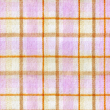 Seamless Abstract Background With Plaid Fabric. Quality Image For Your Project
