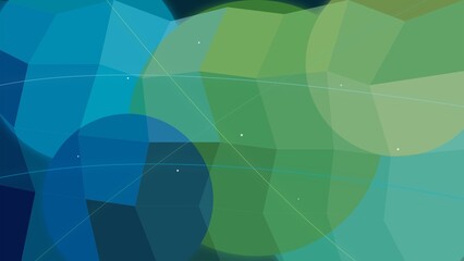 Obraz premium Abstract Geometric Polygonal Mosaic Background in Blue and Green