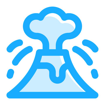 Volcano Eruption Icon Illustration