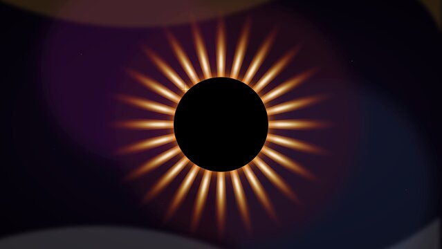 Abstract Glowing Solar Eclipse Background Illustration