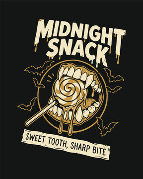 Midnight Snack Halloween Candy Typography Design