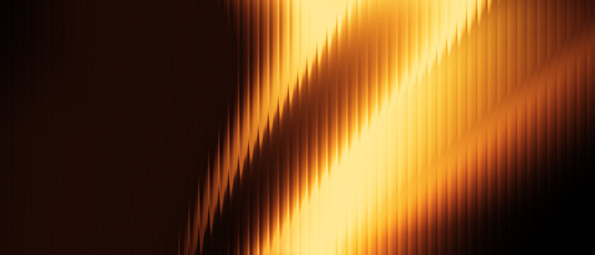 Abstract Glass Effect Background Featuring Golden Yellow Gradient, Vertical Glass Texture, and Glossy Light Reflection. Suitable for Website Background, Banner, Poster, Social Media, and Print.