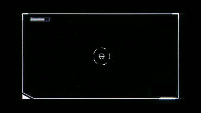camera view finder overlay animation, camera viewfinder overlay recording interface, hud screen element animation.