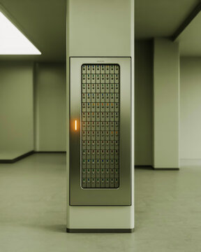 Tall Key Management System with Multiple Rows of Colored Keys cabinet storage