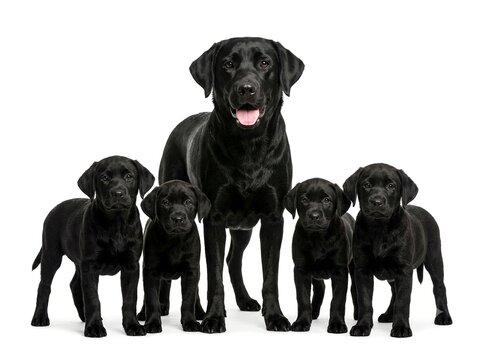 Labrador Retriever Isolated on White Background. For pet care, veterinary, animal, dog breed, adoption, family