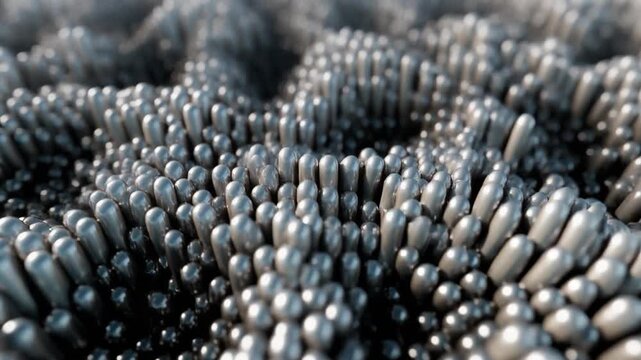 Abstract 3D Metallic Nanoparticles Texture, Nanotechnology Background